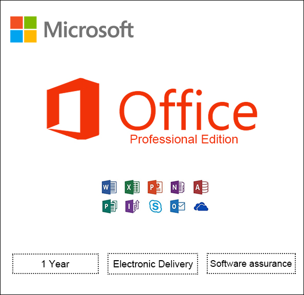 Microsoft Office Professional English Software Assurance Step Up Open  License Value No Level 1Yr Acq Y1 Addtl Product